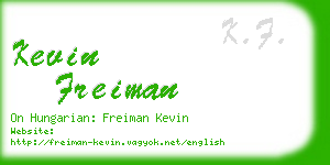 kevin freiman business card